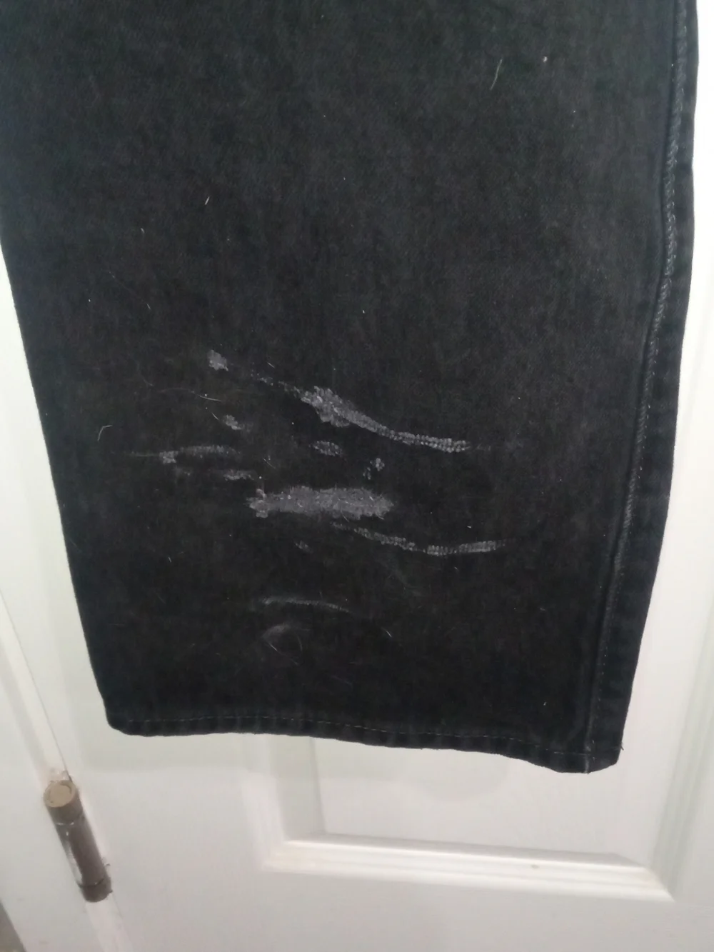 Levi's Black Jeans with Tan Leather Patch